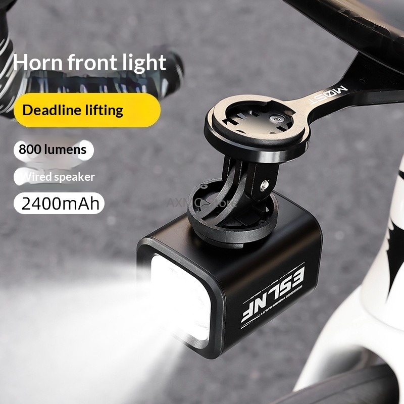 Road Cycling Essential Gear - Phare de vélo à klaxon Rechargeable,