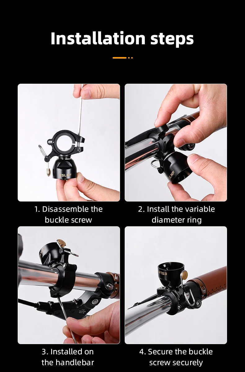 Road Cycling Essential Gear - Sonnette de vélo rétro, avertissement de