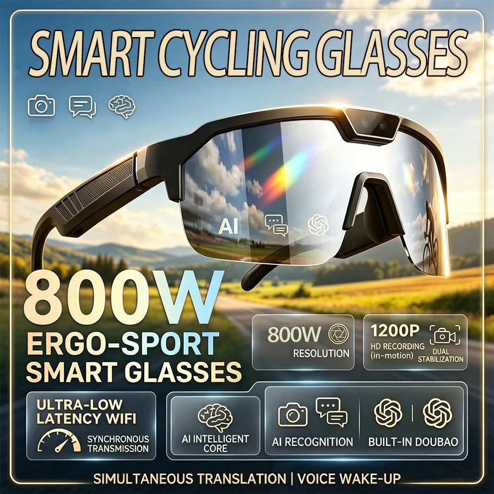 Cycling Glasses - Lunettes de cyclisme 2026 avec caméra