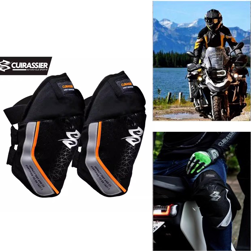 Cycling Gear Black - Genouillères de moto pour hommes, accessoires