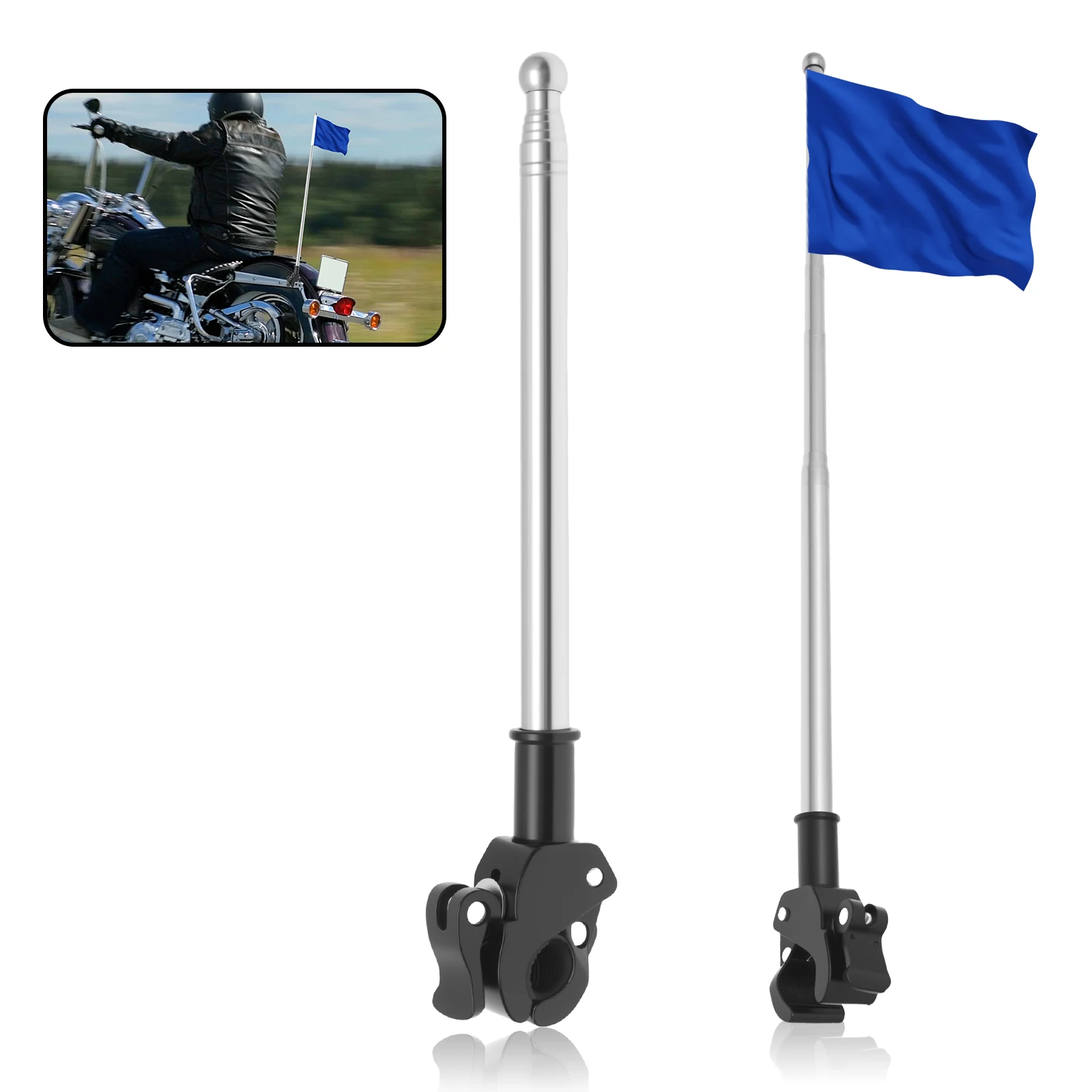 2 pièces, mât de drapeau unive - Cycling Gear Shelf avis et prix