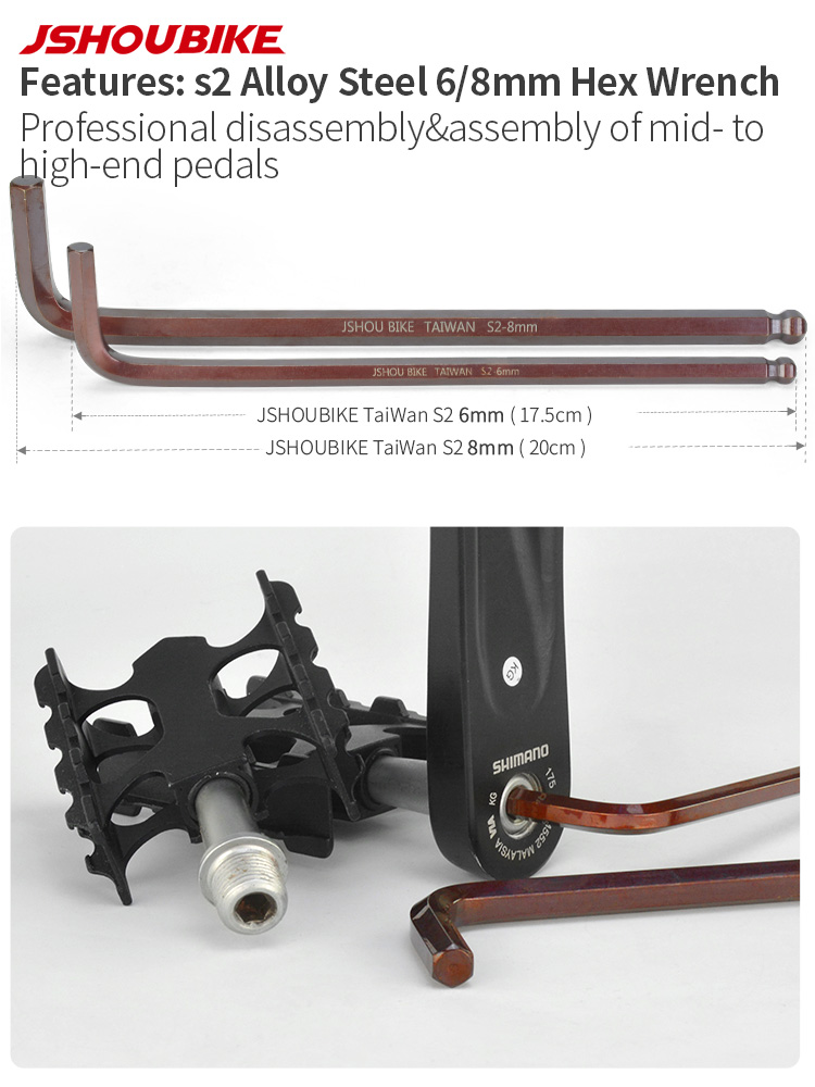 JSHOUBIKE 6/8/15mm clé à pédal - Mtb Pedals avis et prix