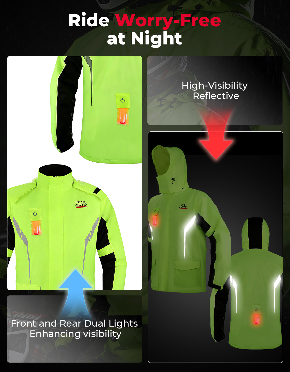 KEMIMOTO Ensemble imperméable  - Cycling Gear Black avis et prix
