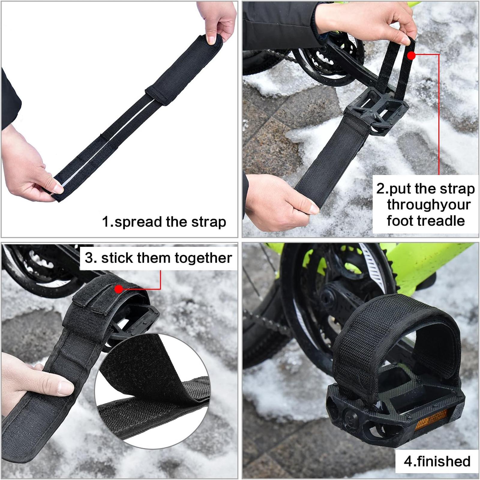 Sangles de pédale de vélo anti - Cycling Gear Black avis et prix